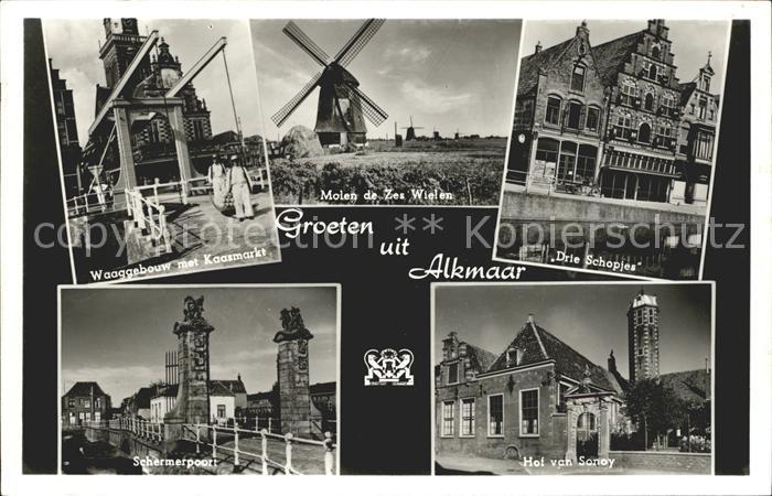 Alkmaar Waaggebouw Kaasmarkt Molen Drie Schopjes Schermerpoort Hof van Sonoy
