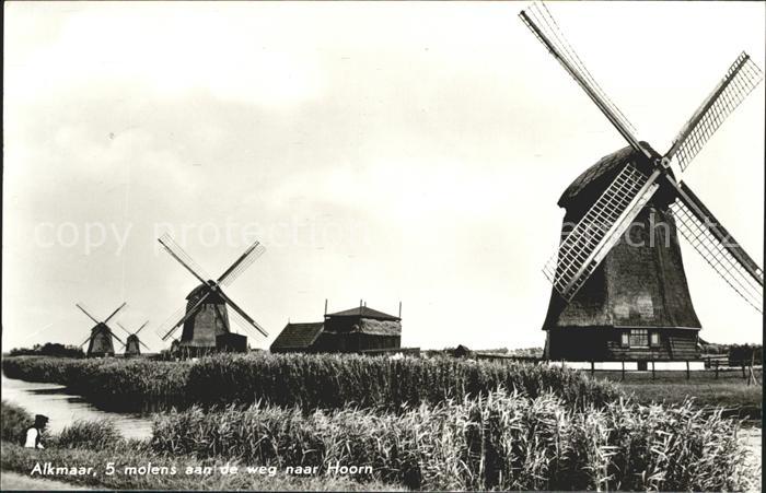 Alkmaar Molens aan de weg naar Hoorn Windmuehle