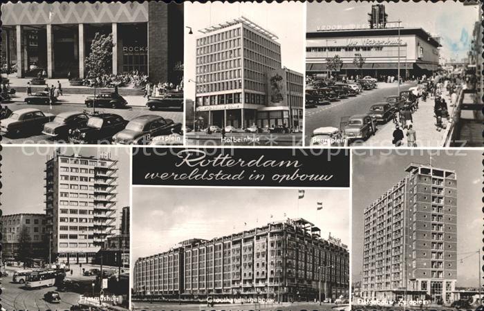 Rotterdam Beursplein Holbeinhuis Flatgebouw Zuidplein Groothandelsgebouw Erasmus
