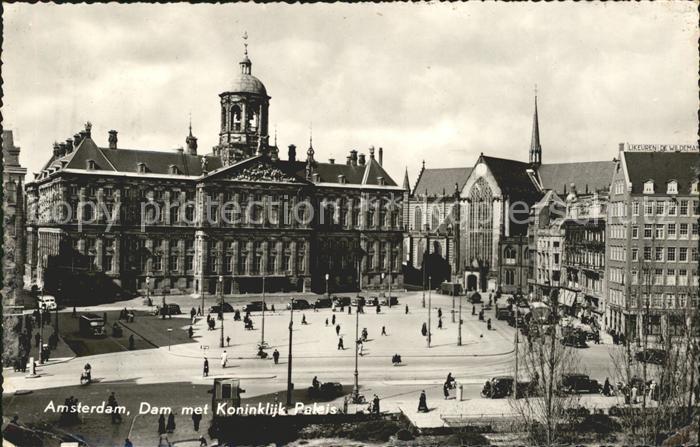 Amsterdam Niederlande Dam met Koninklijk Paleis Königlicher P