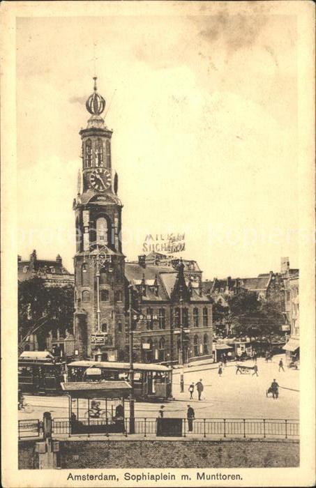 Amsterdam Niederlande Sophiaplein met Munttoren