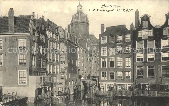 Amsterdam Niederlande OZ Voorburgwal Het Kolkje Kanal