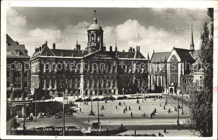 Amsterdam Niederlande Dam met Koninklijk Paleis Königlicher P