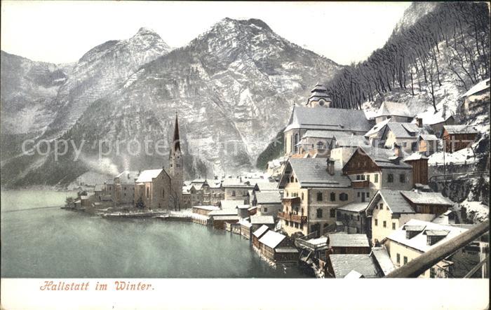 Hallstatt Austria im Winter Alpen