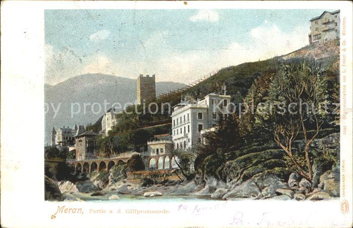 Meran Merano Partie an der Gilfpromenade