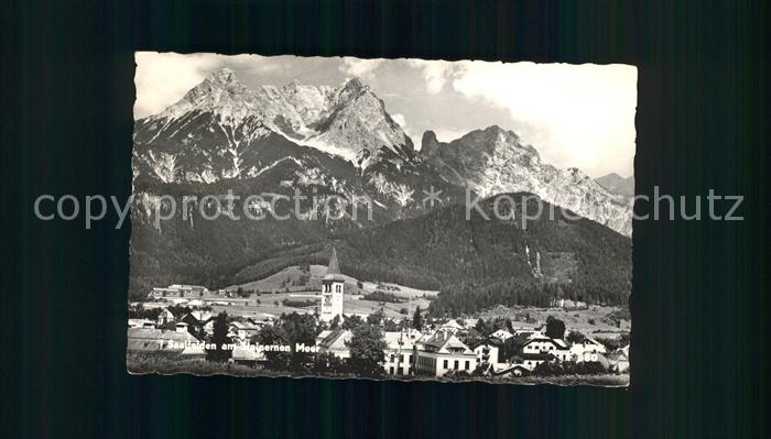 Saalfelden Steinerne Meer Ortsansicht mit Kirche Alpenpanorama