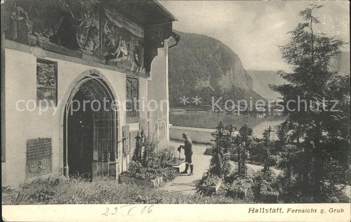Hallstatt Austria Fernsicht gegen Grub Hallstaetter See