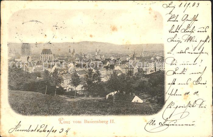 Linz Donau Panorama Blick vom Bauernberg II