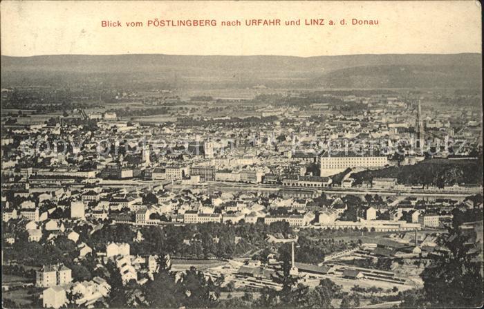 Urfahr Linz Donau Panorama Blick vom Poestlingberg