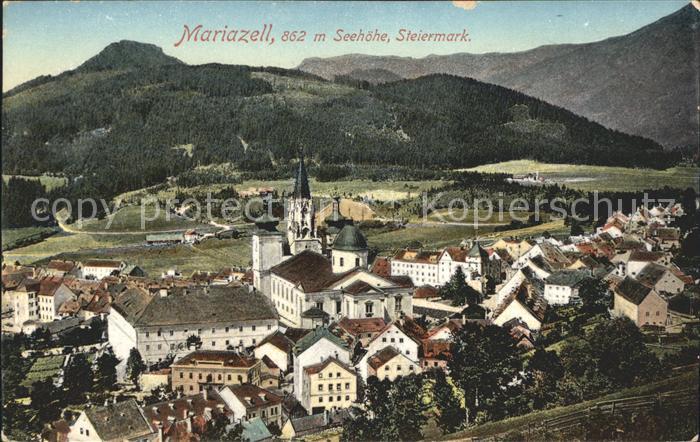 Mariazell Steiermark Teilansicht mit Basilika
