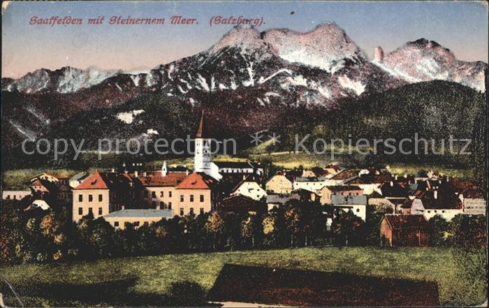 Saalfelden Steinerne Meer Ortsansicht mit Kirche