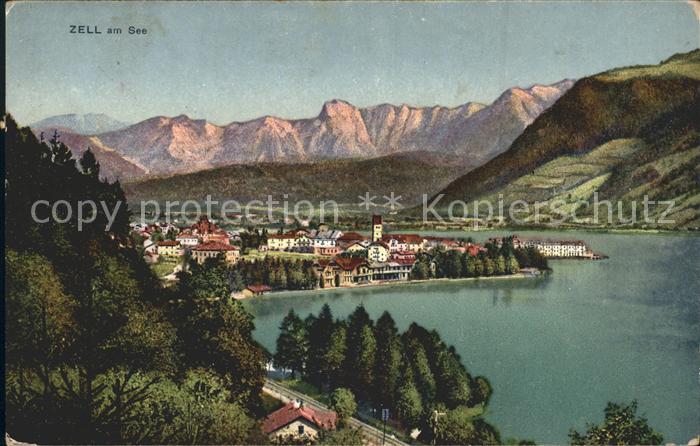 Zell See Gesamtansicht mit Alpenpanorama