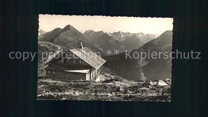 Penkenjochhuette Schutzhaus Zillertaler Alpen Alpenpanorama