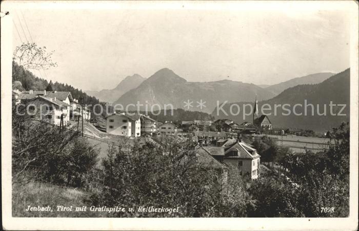 Jenbach Ansicht mit Gratlspitze und Reitherkogel Kitzbueheler Alpen