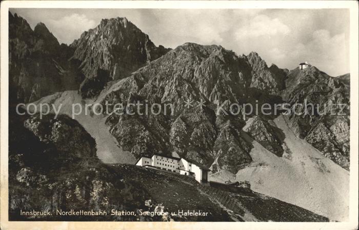 Innsbruck Nordkettenbahn Station Seegrube und Hafelekar