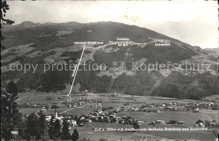 Zell Ziller Tirol Ausflugsorte Seilbahn Rohrberg und Enzianhof