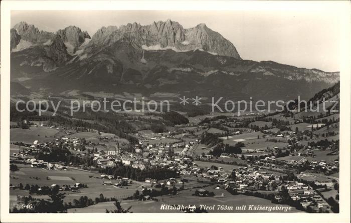 Kitzbuehel Tirol Panorama mit Kaisergebirge