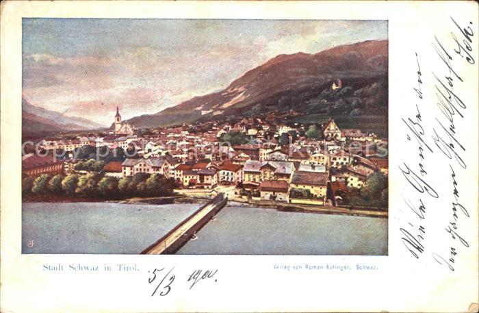 Schwaz Tirol Gesamtansicht Inn Bruecke