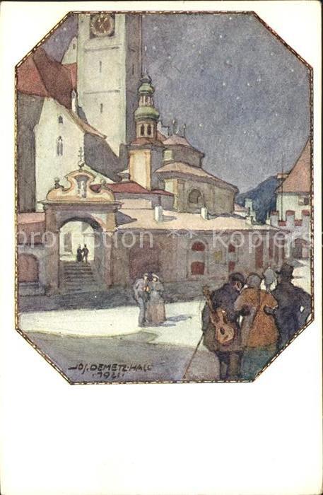 Hall Tirol Am oberen Stadtplatz Kuenstlerkarte