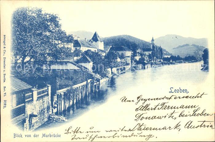 Leoben Blick von der Murbrücke