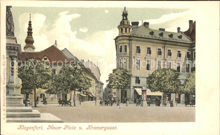 Klagenfurt Woerthersee Neuer Platz und Kramergasse