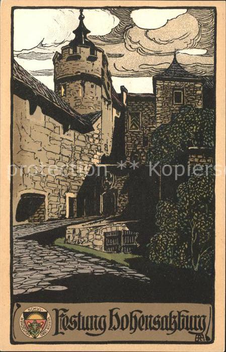 SALZBURG  AT Festung Hohensalzburg Kuenstlerkarte Deutscher Schulverein Karte Nr