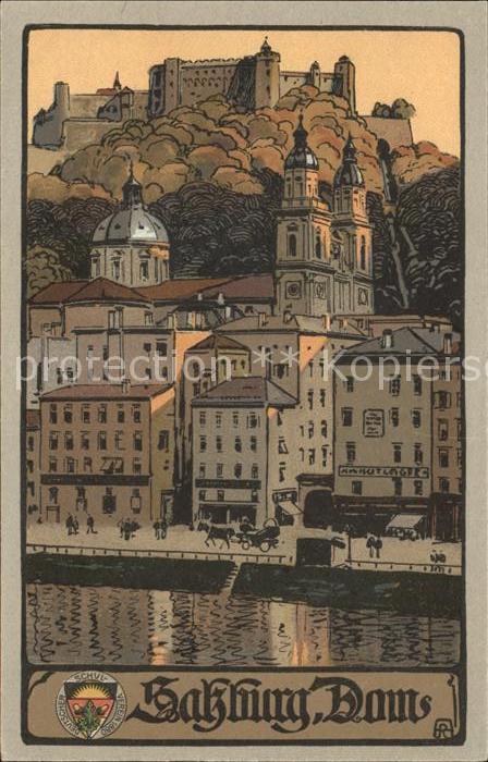 SALZBURG  AT Dom Kuenstlerkarte Deutscher Schulverein Karte Nr. 313