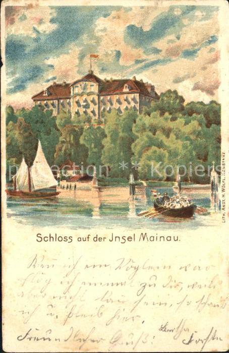 Insel Mainau Schloss Kuenstlerkarte