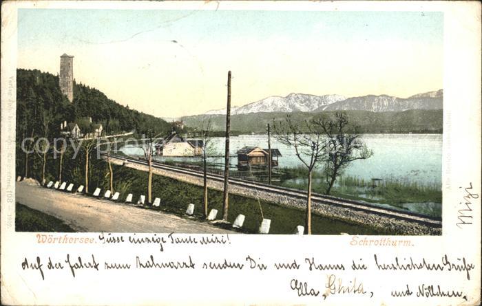 Woerthersee Eisenbahn Turm Alpen