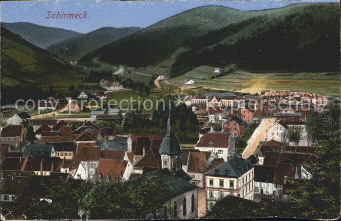 Schirmeck Ortsansicht mit Kirche