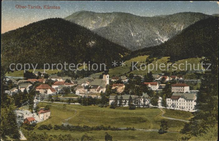 Ober Tarvis Ortsansicht mit Kirche