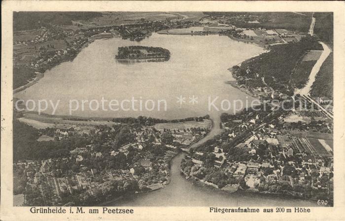 Gruenheide Mark am Peetzsee Fliegeraufnahme