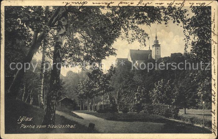 Iglau Jihlava Partie vom Heulosthal Kirche