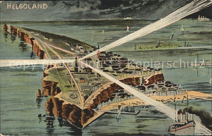 HELGOLAND Insel Schleswig-Holstein Leuchtturm Dampfer