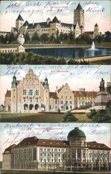 Posen Poznan Kgl. Residenzschloss Akademie Denkmal A
