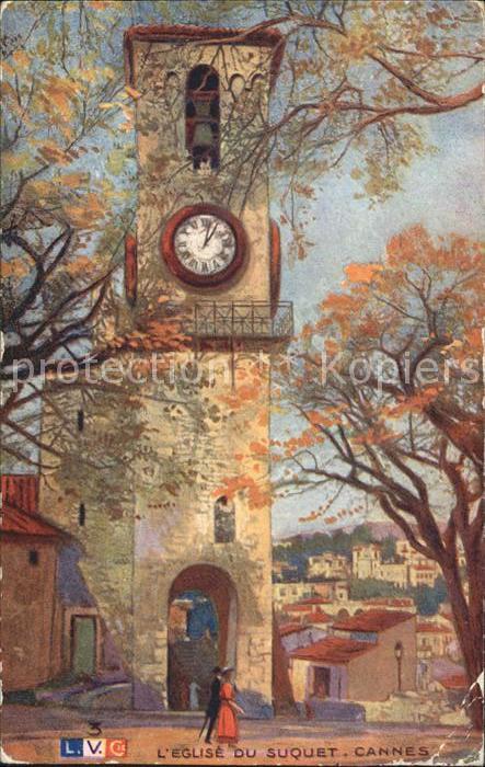 Cannes Alpes-Maritimes Eglise du Suquet Künstlerkarte