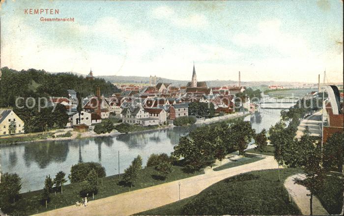 Kempten Allgaeu Gesamtansicht Uferpromenade