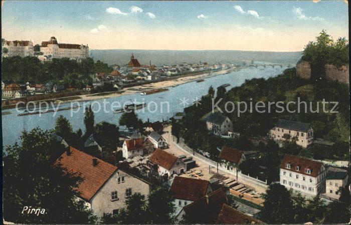 Pirna Elbe Sachsen Panorama Elbe