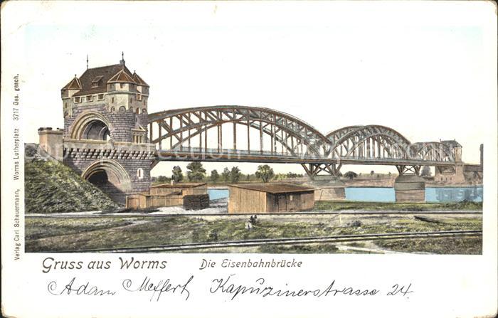 Worms Rhein Eisenbahnbruecke