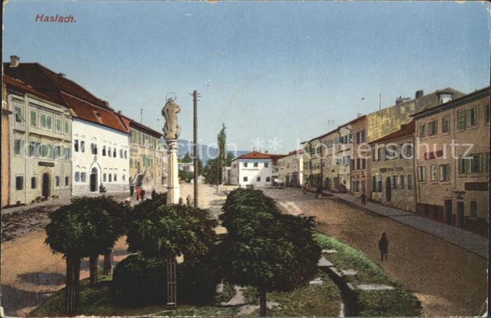 Haslach Muehl Ortspartie Säule