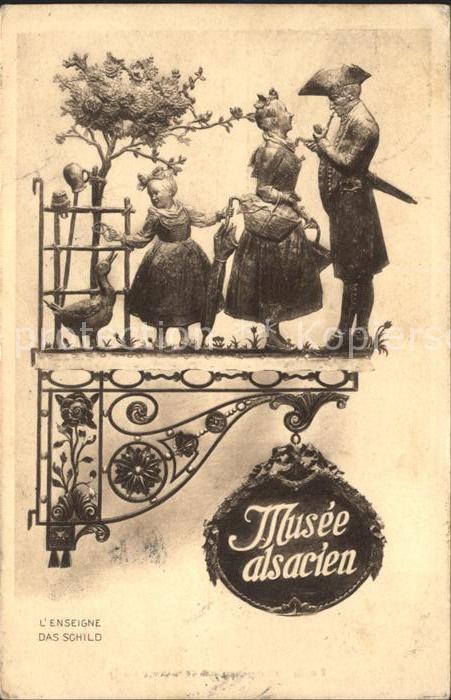 Strassburg Elsass Enseigne Musee alsacien Museum Schild