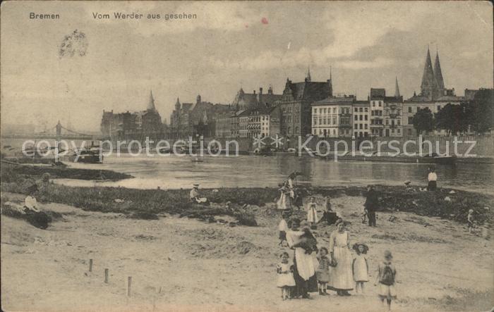 BREMEN  CITY Vom Werder aus gesehen