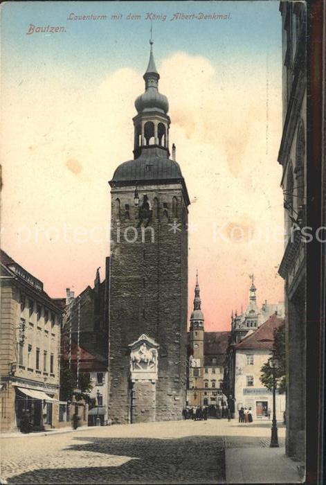 Bautzen Sachsen Lauenturm Koenig Albert Denkmal
