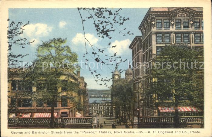 Halifax Nova Scotia George and Barrington Streets from the Parade