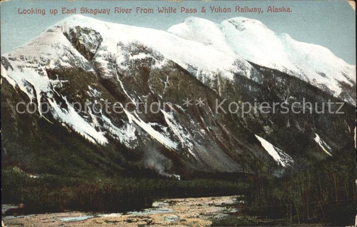 Alaska US-State East Skagway River from White Pass and Yukon Railway