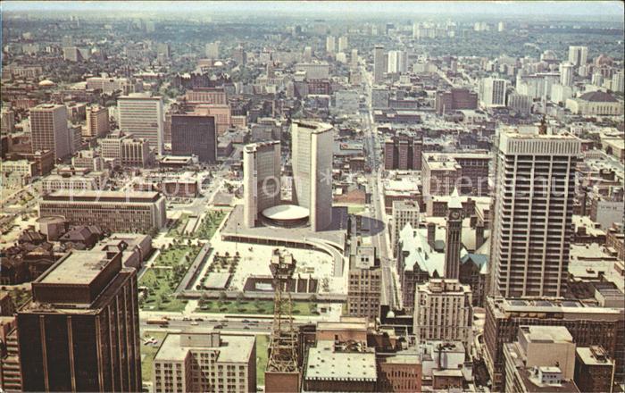 Toronto Canada City Hall Downtown view from the Dominion Centre