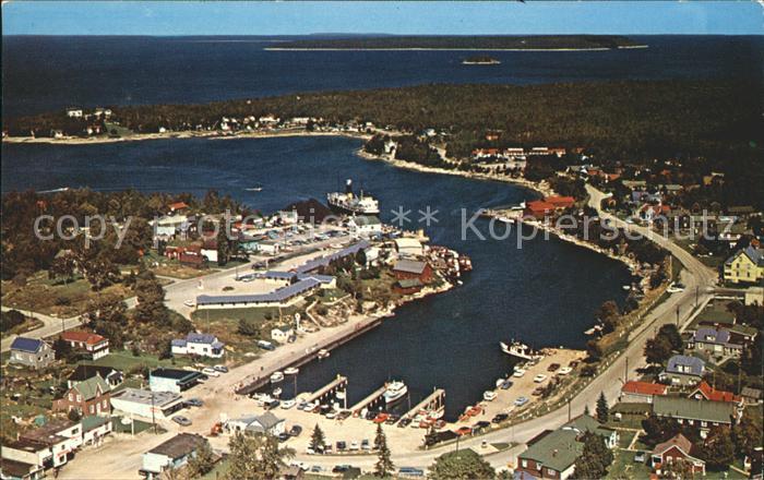 Tobermory Bruce Peninsula Harbour aerial view