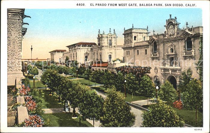 San Diego California El Prado from West Gate