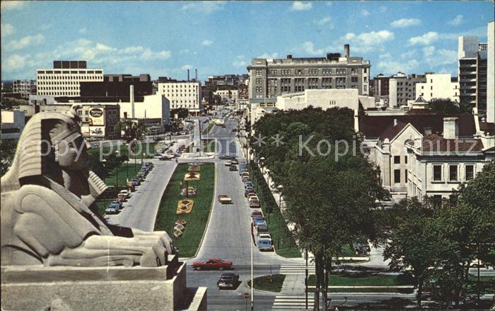 Winnipeg Manitoba Legislative Building Memorial Boulevard Park Sphinx