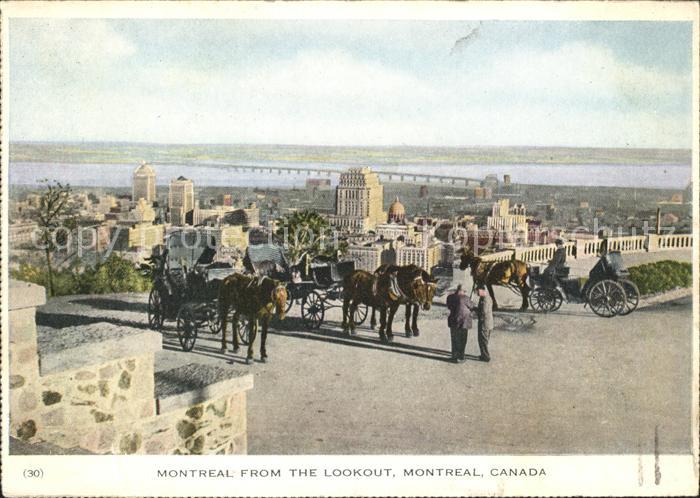 Montreal Quebec View from the Lookout Pferdekutsche